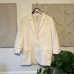 Joie Off-White Linen Blazer